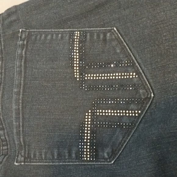 NYDJ dark wash bootcut blingy back pockets - Picture 5 of 13